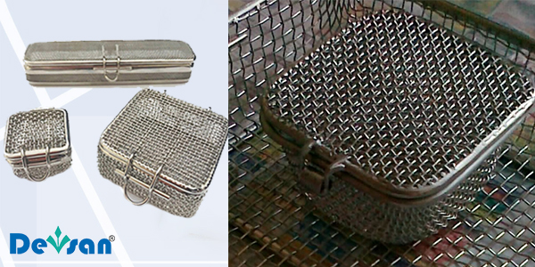 SS Wire Mesh Trays and Baskets with & without Lid for small surgical Instruments